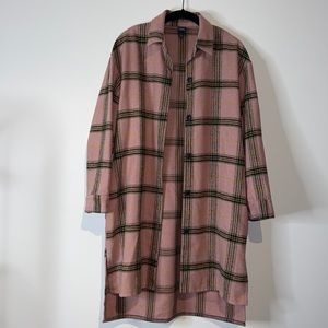 Pink Plaid Shacket Jacket